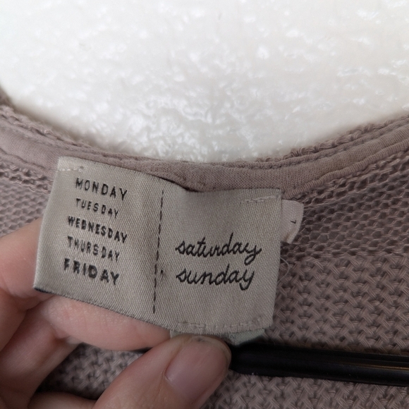 anthropologie Striped Knit Sweater hooded - Picture 2 of 3